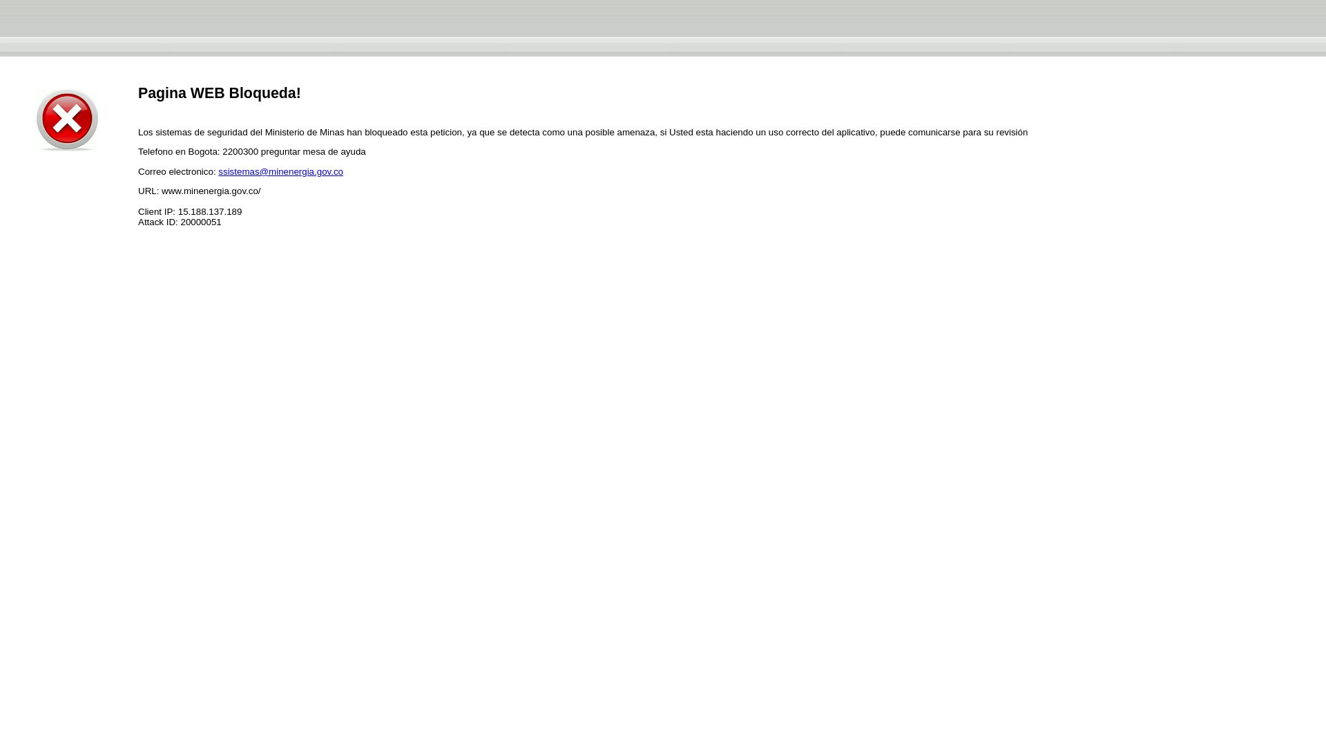 Webseitenstatus www.minenergia.gov.co ist   ONLINE