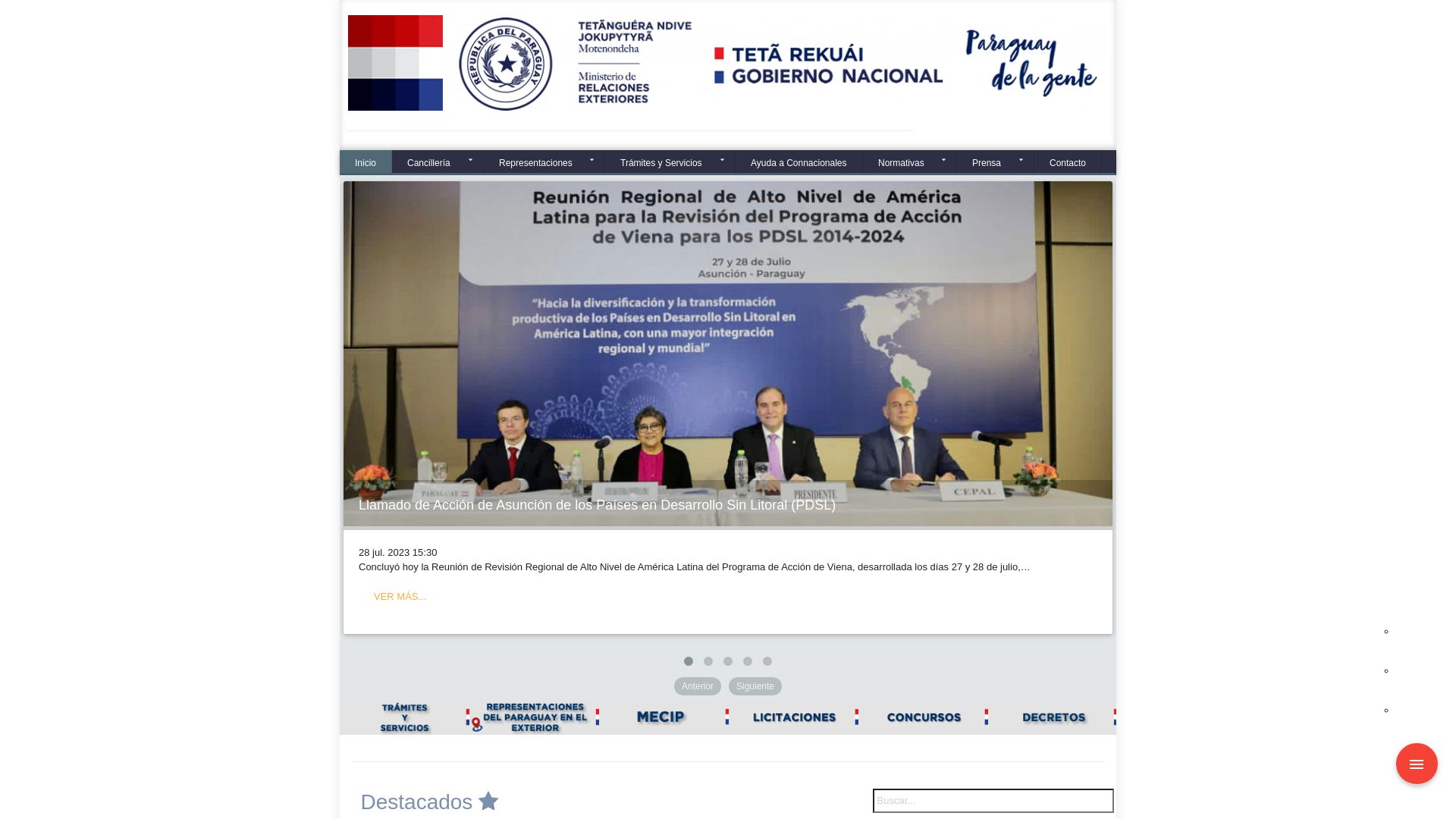 Webseitenstatus www.mre.gov.py ist   ONLINE