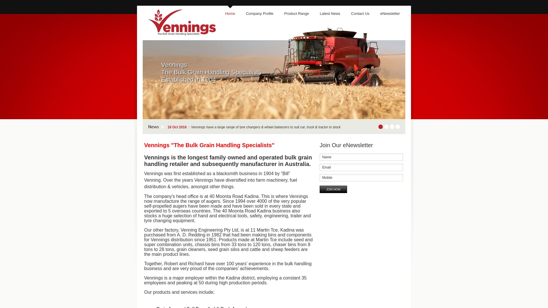 Webseitenstatus www.vennings.com.au ist   ONLINE