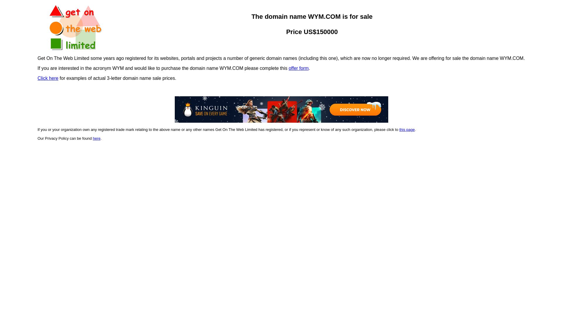 Webseitenstatus wym.com ist   ONLINE