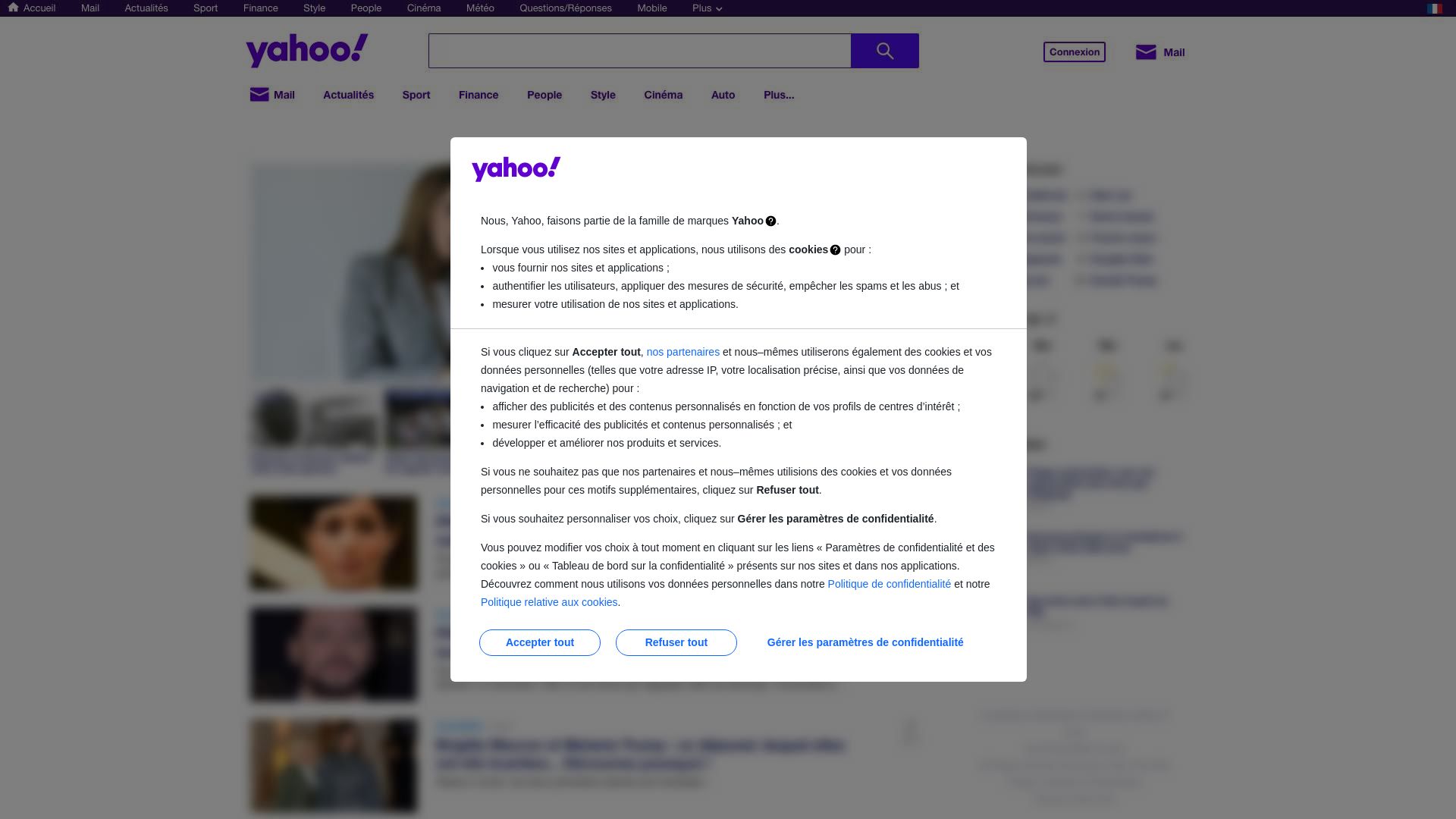 Webseitenstatus yahoo.fr ist   ONLINE