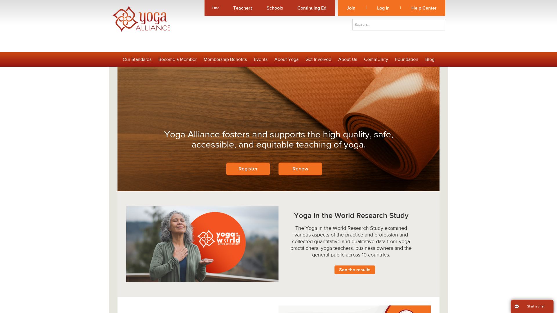 Webseitenstatus yogaalliance.org ist   ONLINE