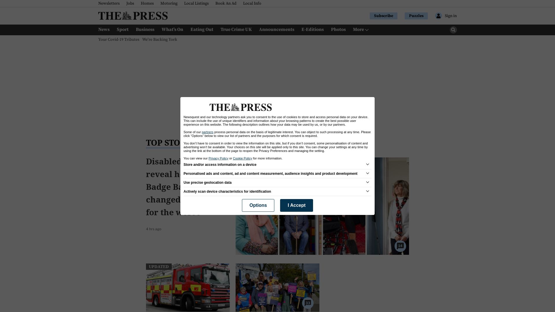Webseitenstatus yorkpress.co.uk ist   ONLINE
