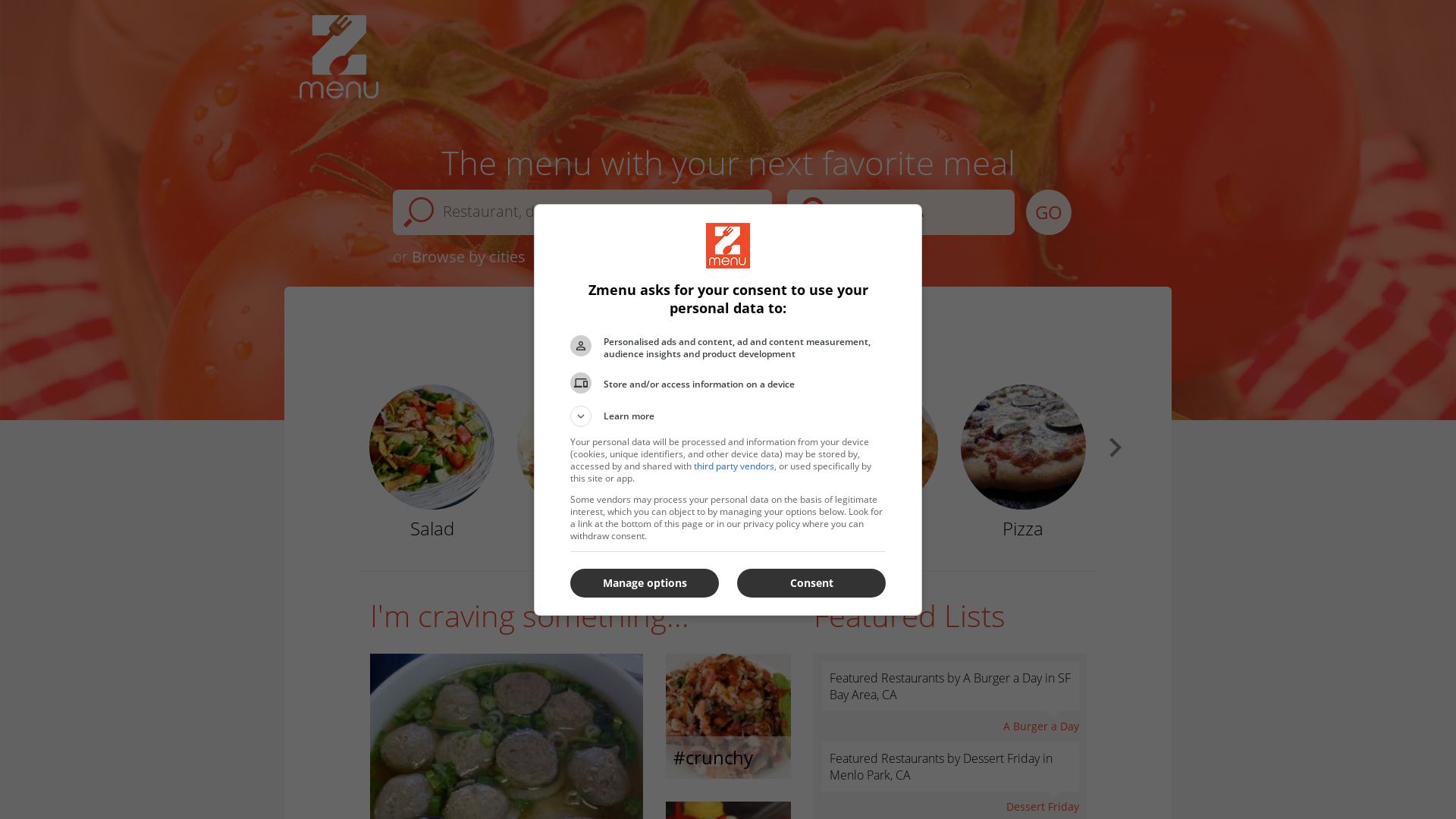Webseitenstatus zmenu.com ist   ONLINE